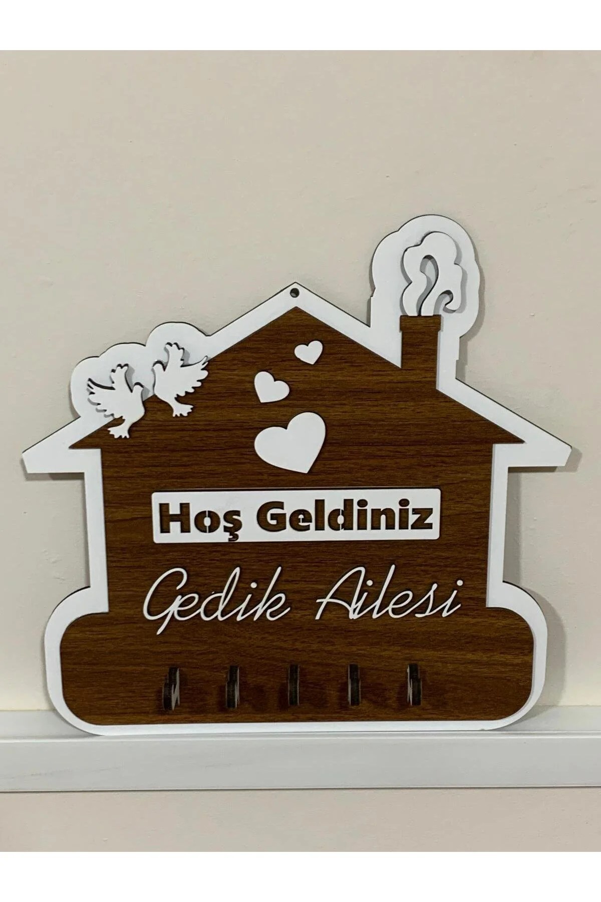 Hoş Geldiniz Kişiye Özel Anahtar Askısı, Anahtarlık