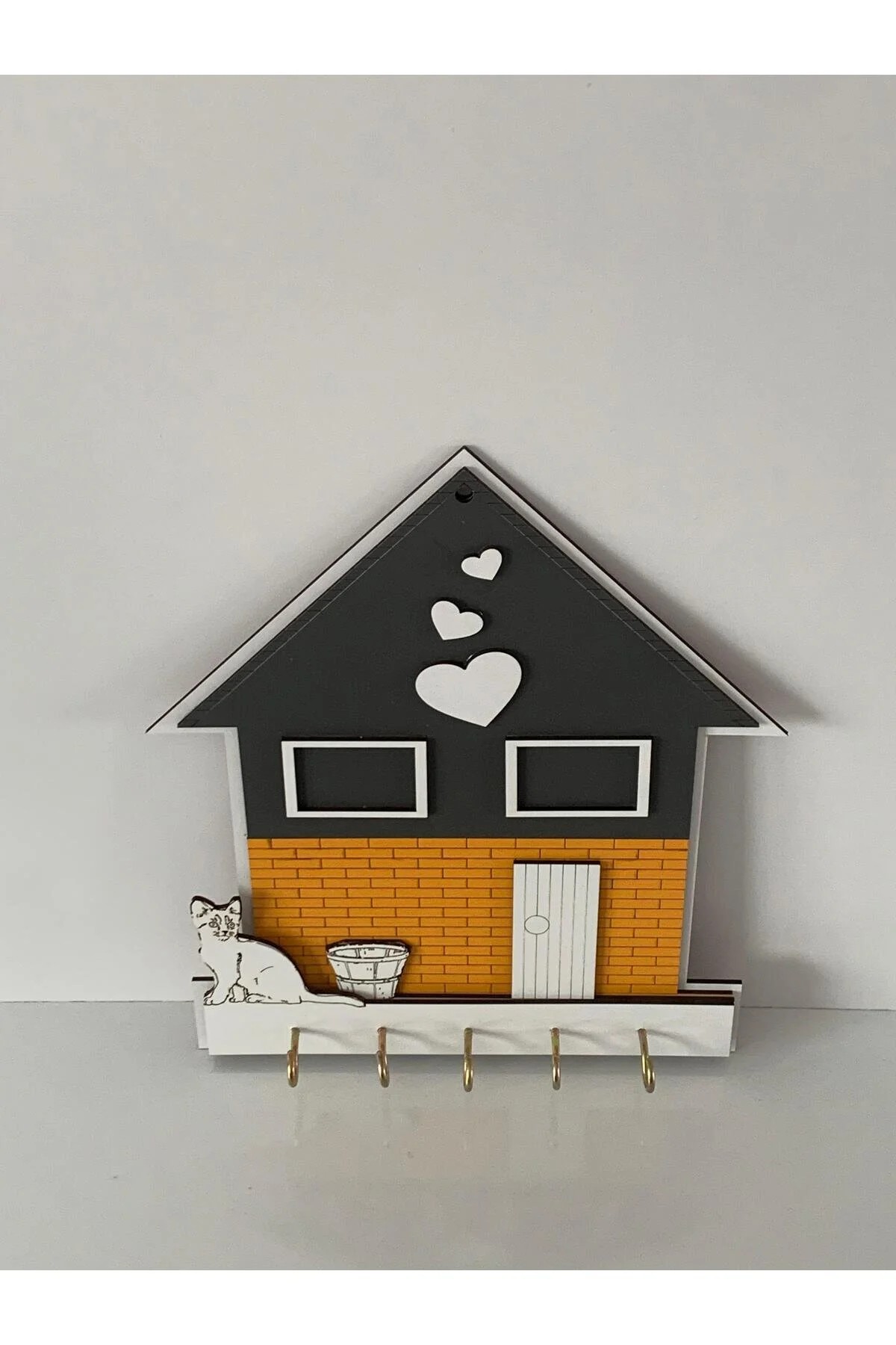 Kedili Anahtar Askısı, Anahtarlık - Görsel 4