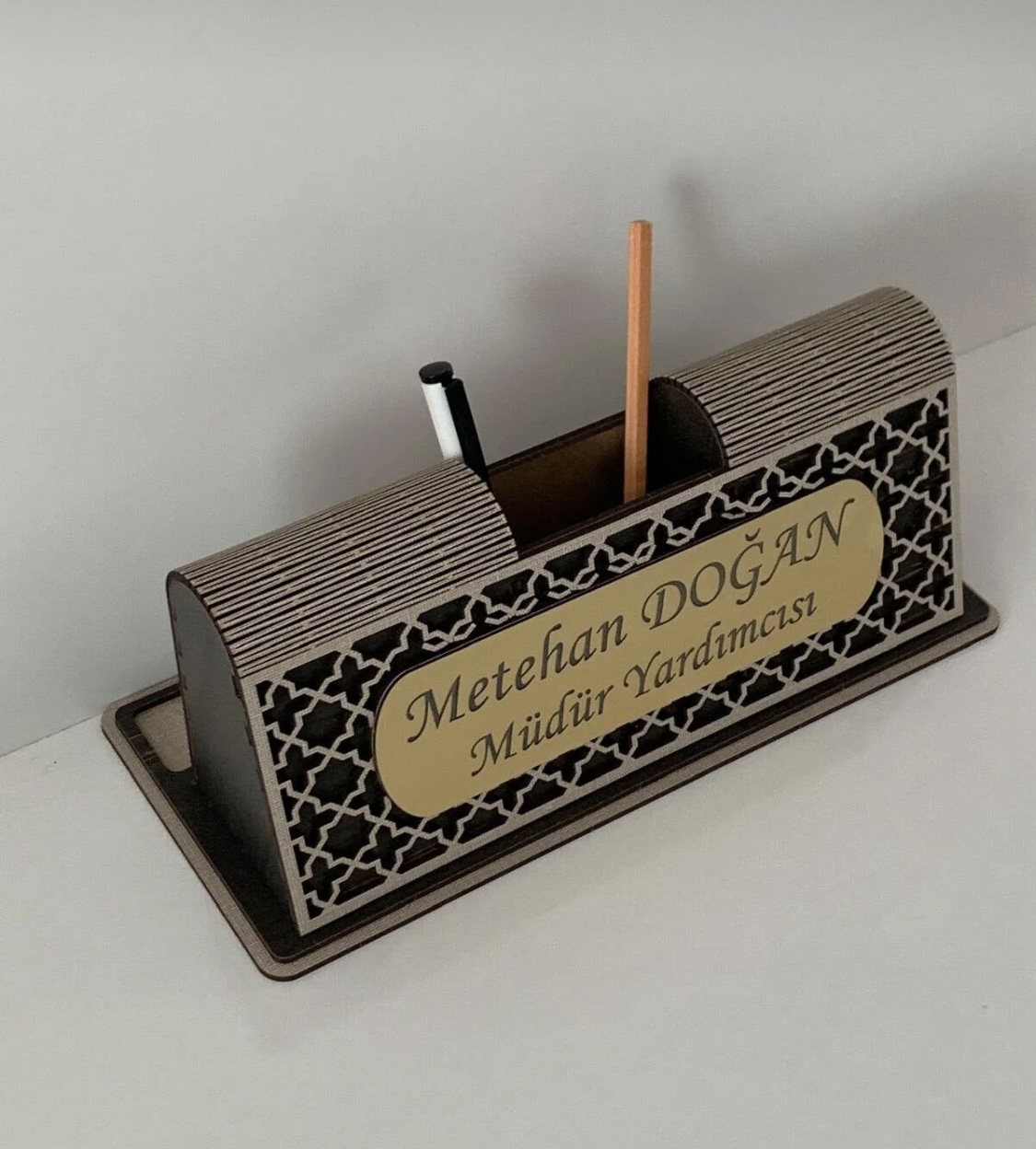 Ahşap Masaüstü İsimlik - Görsel 5