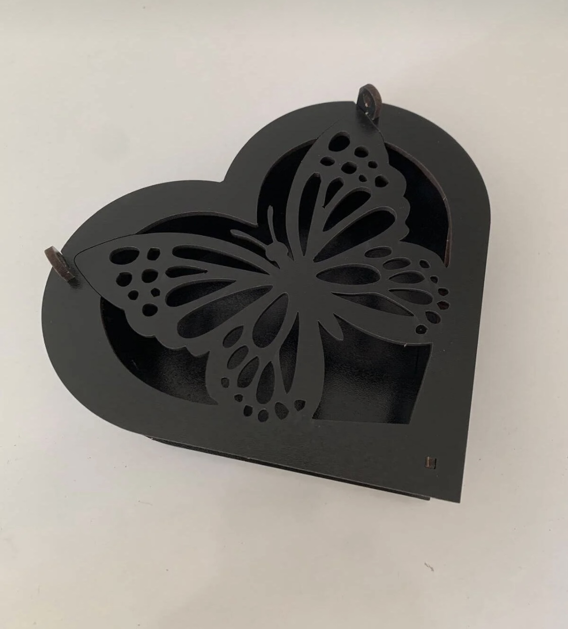 Kelebek Logolu Ahşap Takı Kutusu - Görsel 4