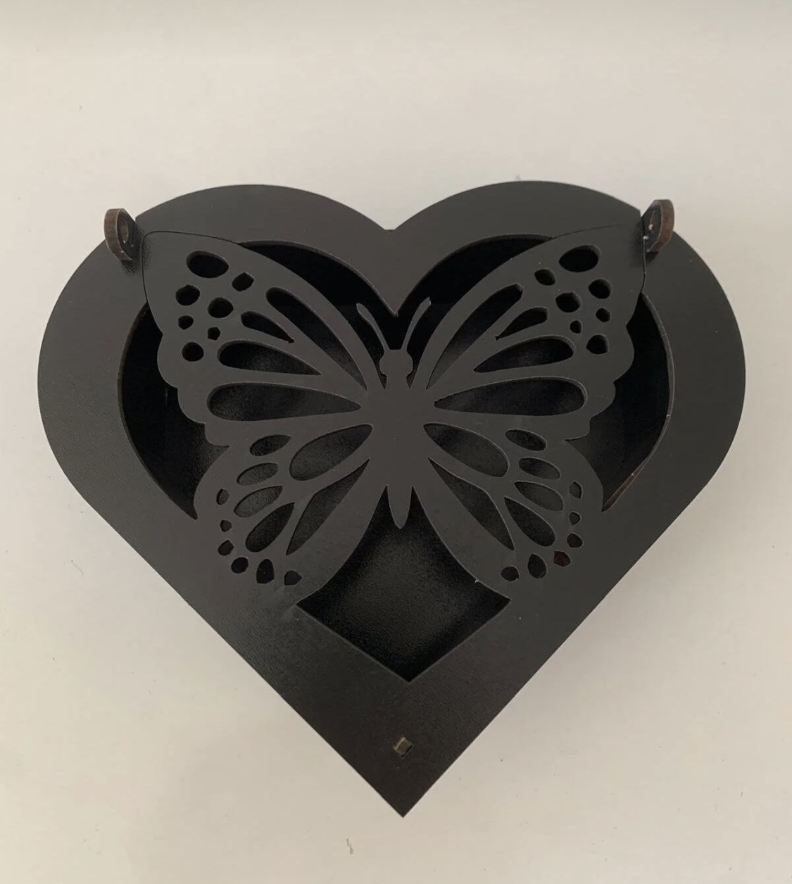 Kelebek Logolu Ahşap Takı Kutusu