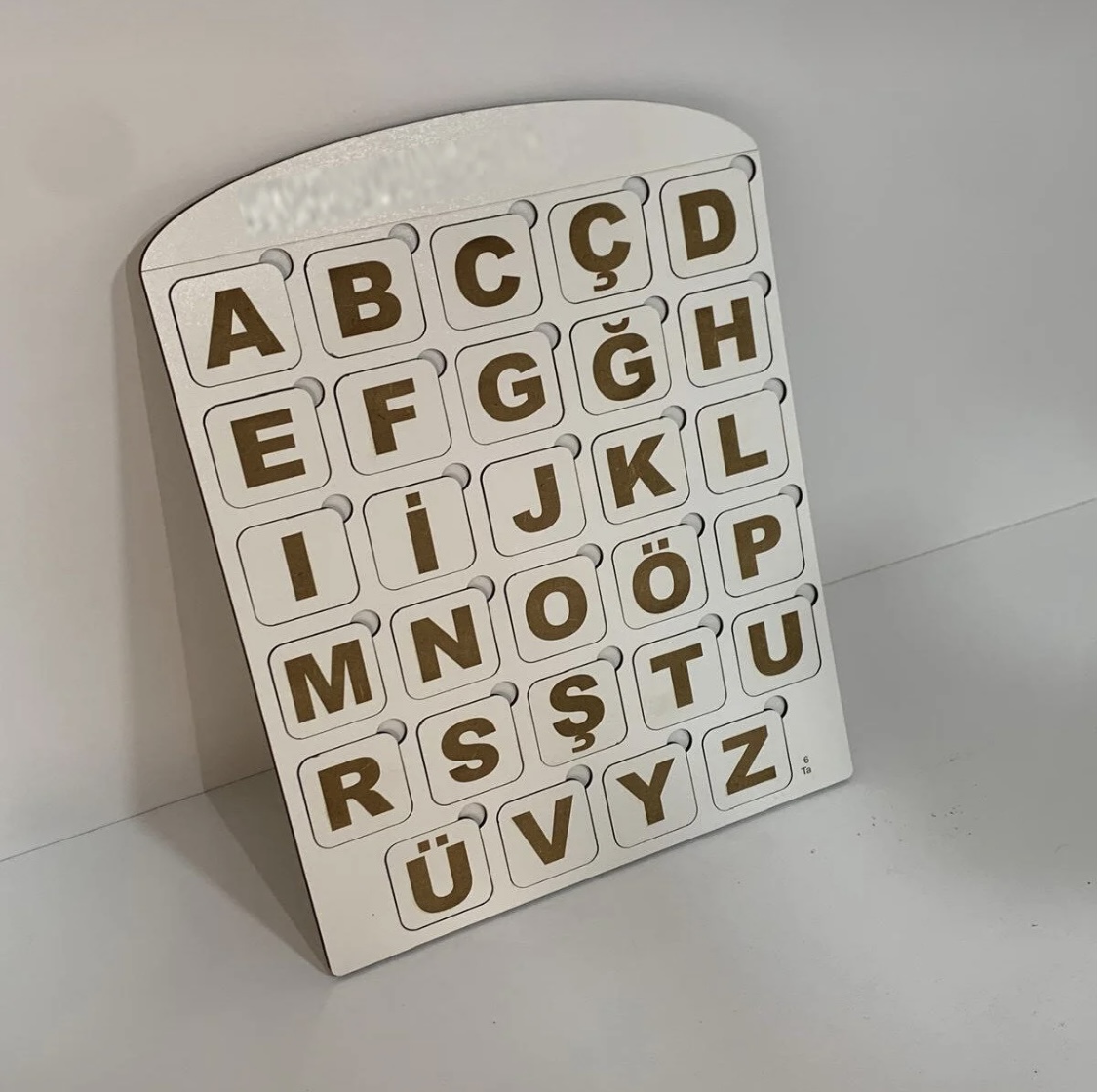 Alfabe Öğreniyorum İsim Yazılabilen Ahşap Yapboz Harf Panosu - Görsel 3