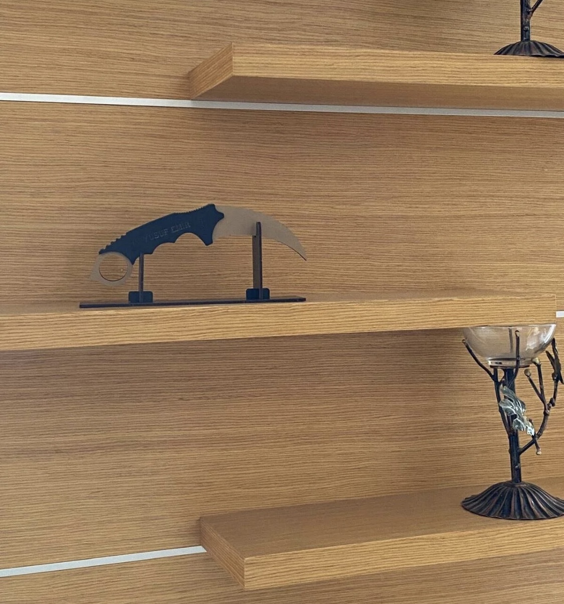 Kişiye Özel Ahşap Bıçak ve Stant - Görsel 3