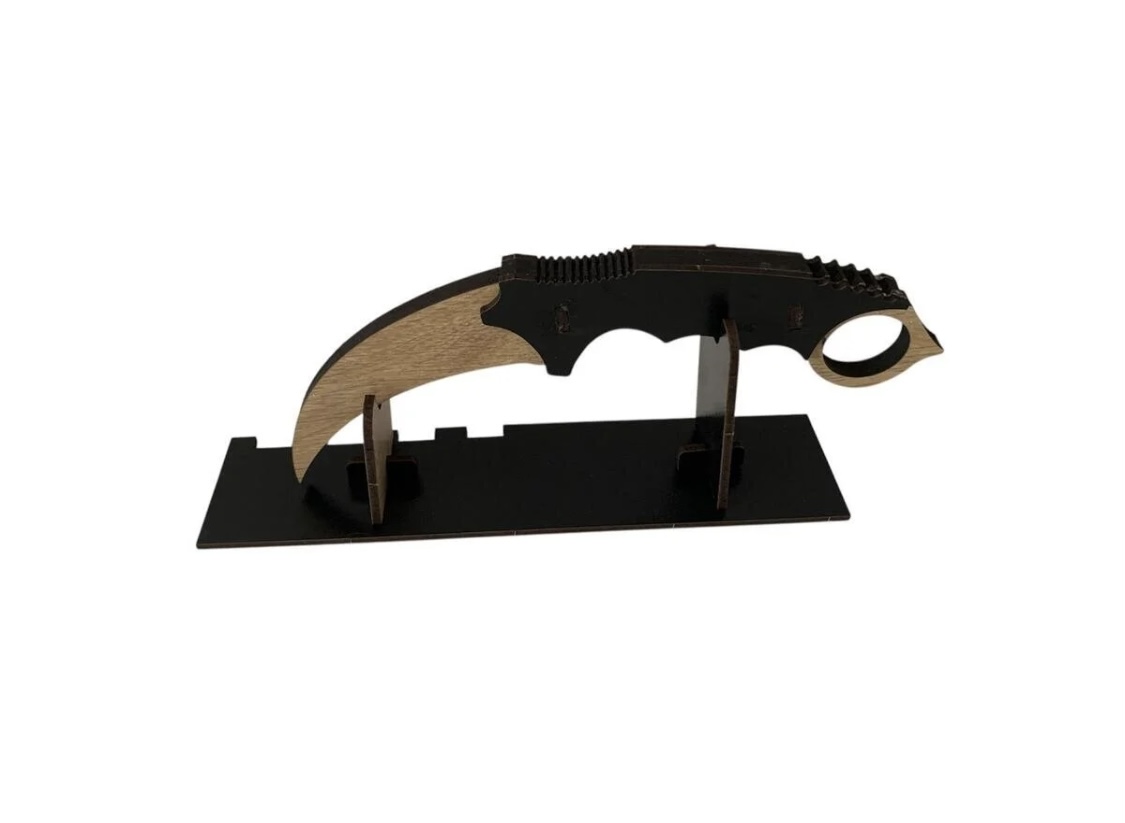 Kişiye Özel Ahşap Bıçak ve Stant - Görsel 7