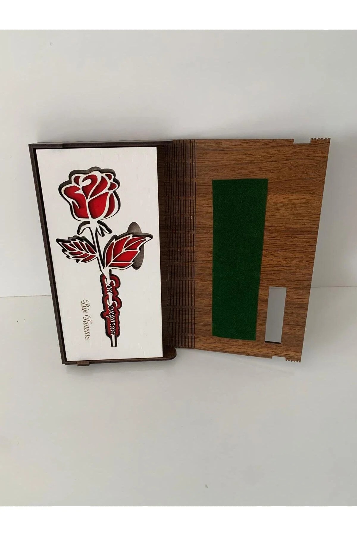 Özel Kutusunda, Kişiye Özel Ahşap Gül - Görsel 7