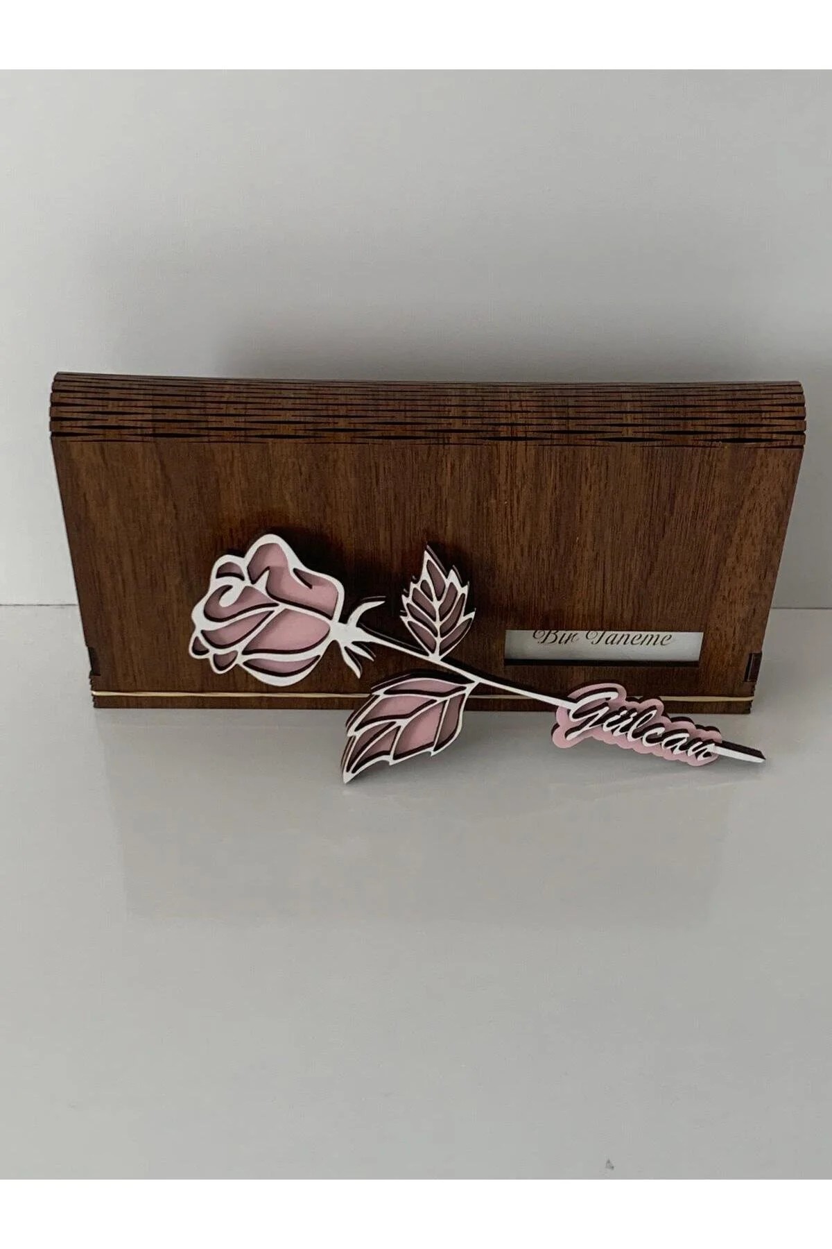 Özel Kutusunda, Kişiye Özel Ahşap Gül - Görsel 8