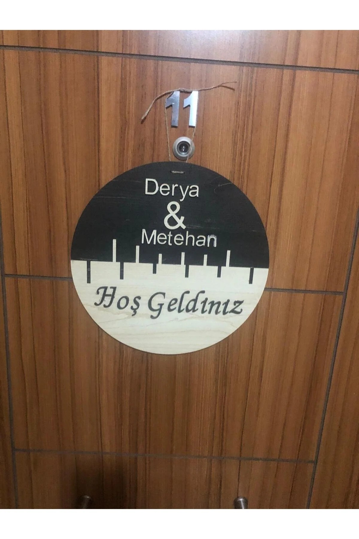 Kişiye Özel Isim Yazılabilir Hoş Geldiniz Kapı Süsü - Görsel 5