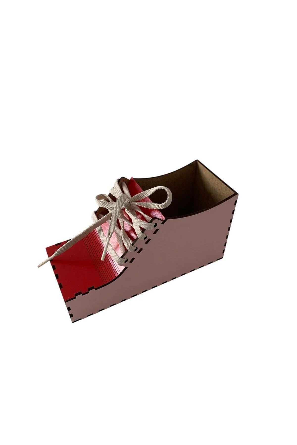 Ahşap Ayakkabı İpi Bağcık Bağlama Oyuncağı Ayakkabı Kalemlik - Görsel 7