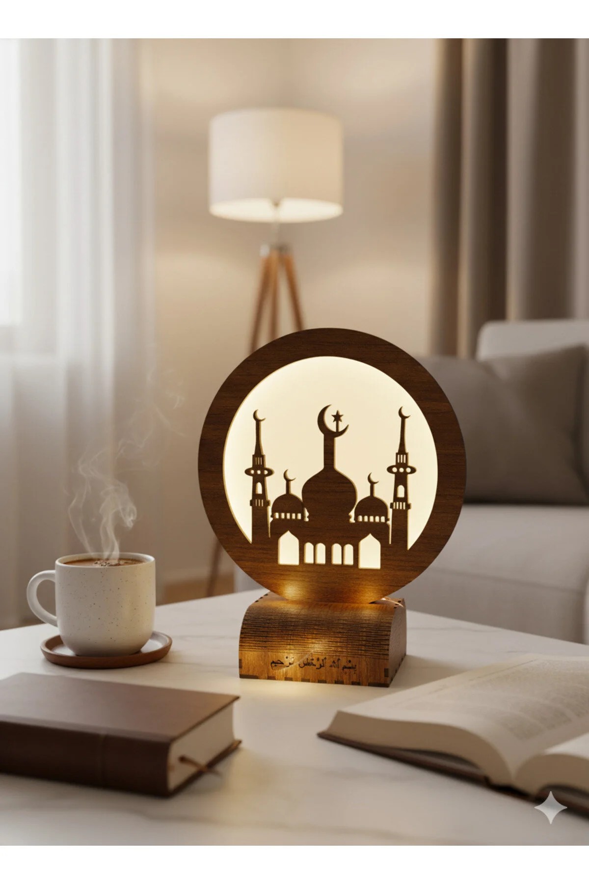 Ezan Okuyan Işıklı Biblo – Kur’an Dinleme Özellikli Dekoratif İslami Ürün - Görsel 3