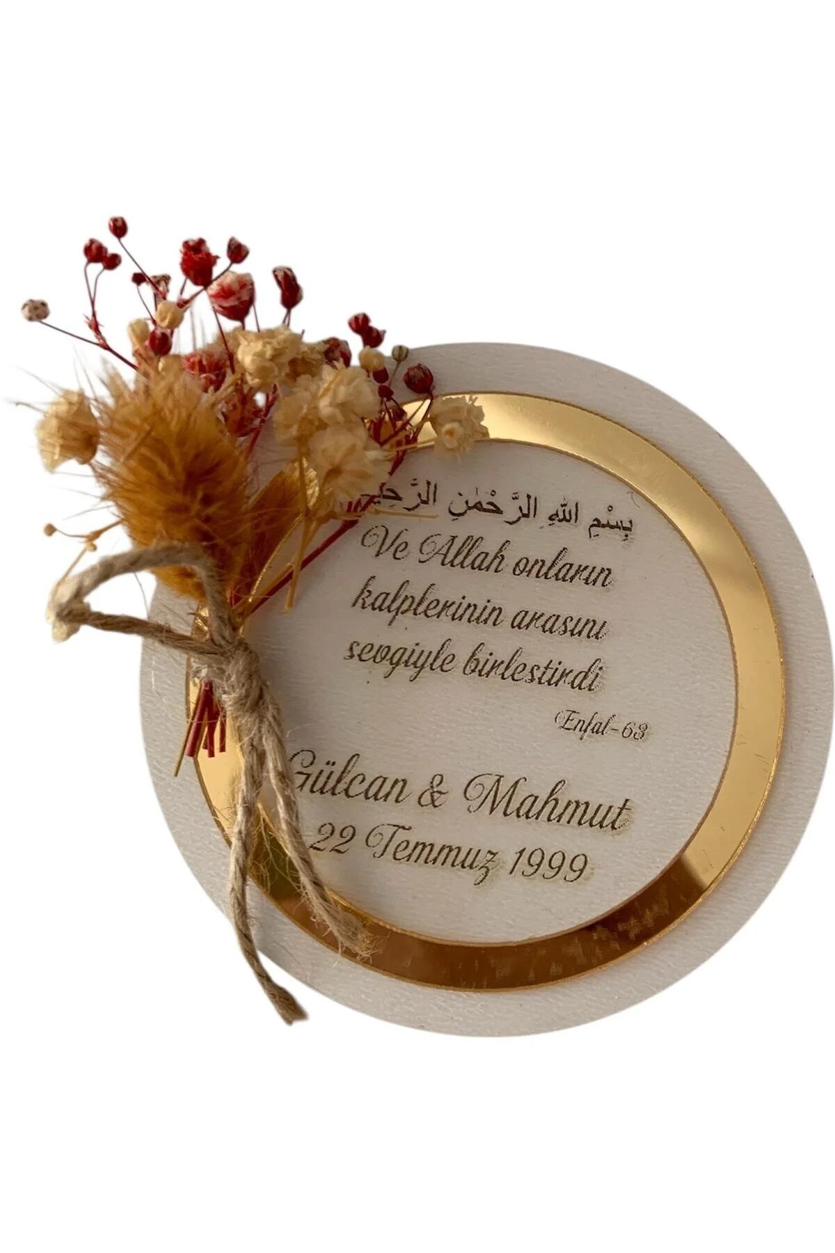 Magnet Onlu (Nikah, Nişan, Söz, Düğün, Sünnet, Doğum Günü, Özel Gün Hediyesi) Buzdolabı Süsü Magnet