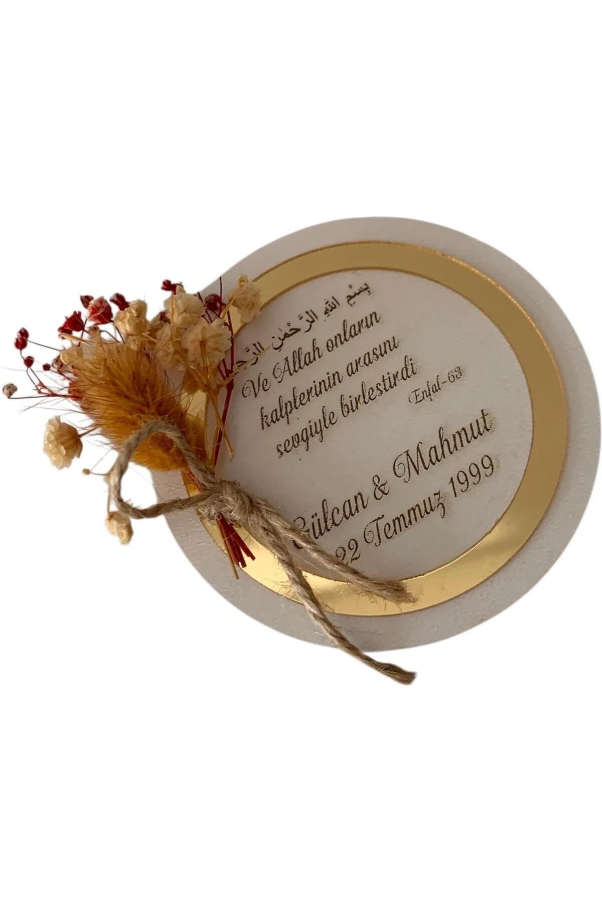 Magnet Onlu (Nikah, Nişan, Söz, Düğün, Sünnet, Doğum Günü, Özel Gün Hediyesi) Buzdolabı Süsü Magnet - Görsel 3