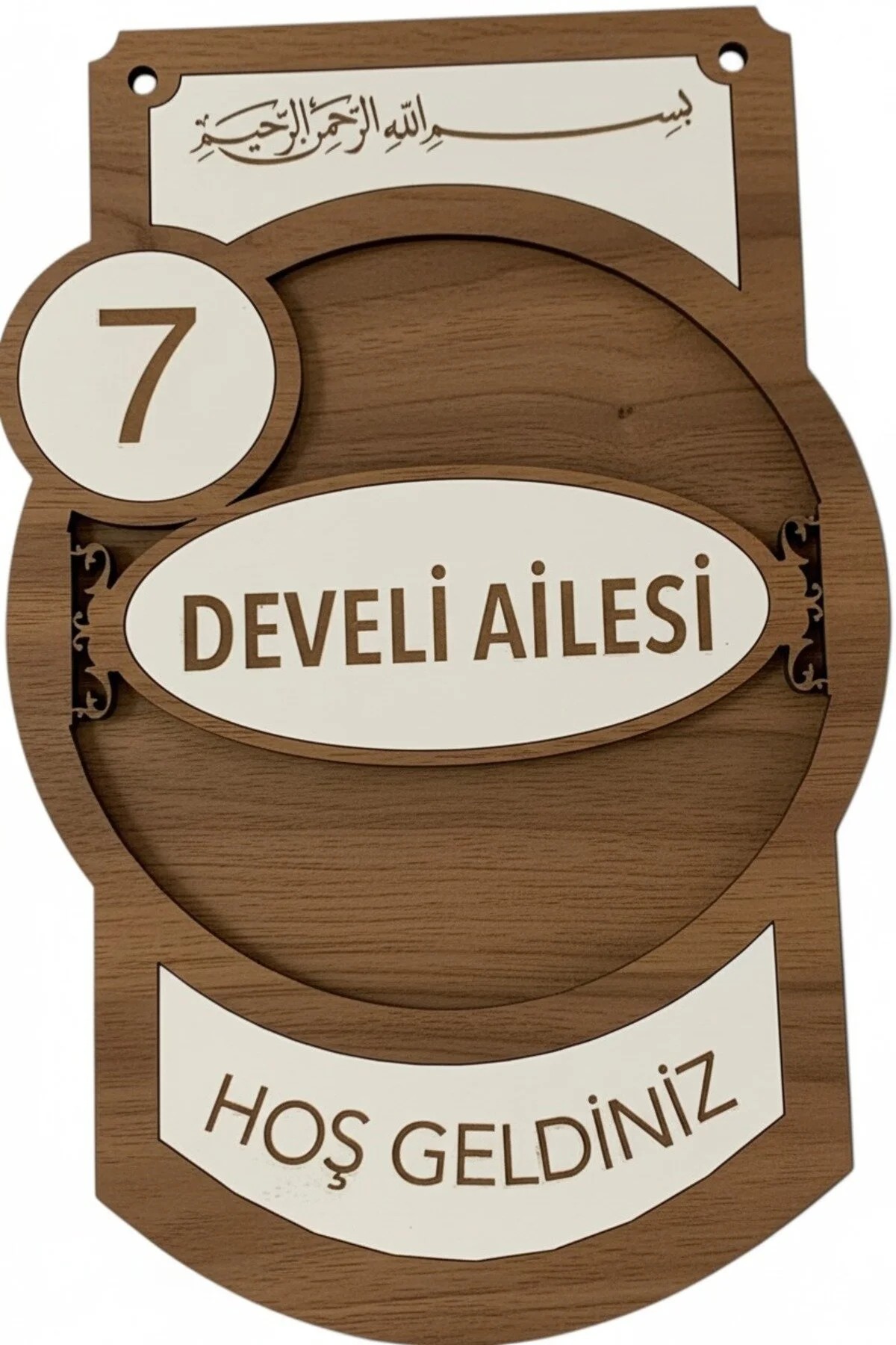 Kişiye Özel Kapı Süsü Numaralık Aile İsmi Ve Hoş Geldiniz Yazılı Dekoratif Ev Hediyesi