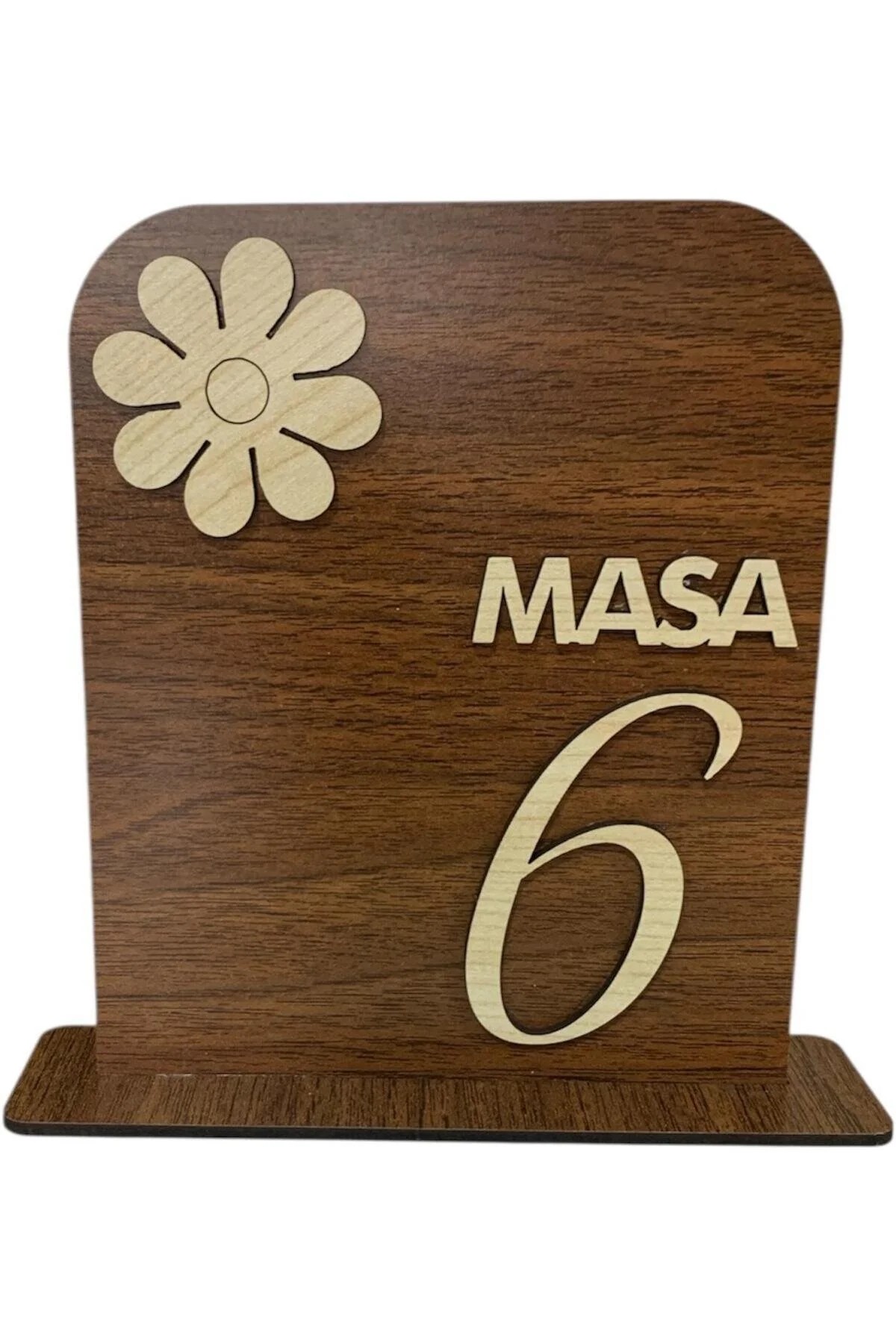 5'li Ahşap Masa Numaralığı Lokanta, Kafe, Restoran, Çay Bahçesi Vb. İçin Masa Numaralığı