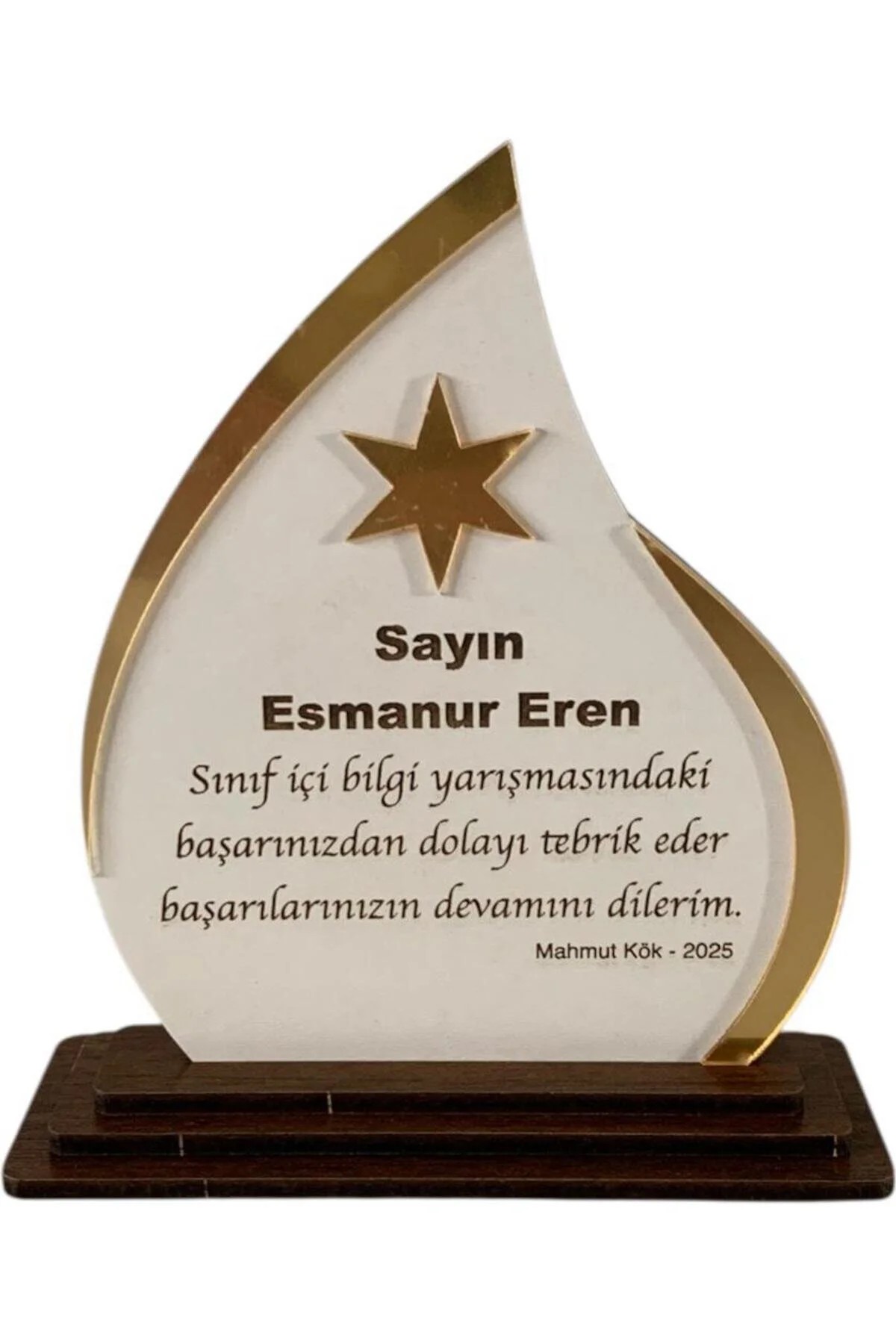 Başarı Plaketi Öğretmenler Günü Hediyesi Anneler Günü Babalar Günü Hediyesi İşyeri Başarı Plaketi