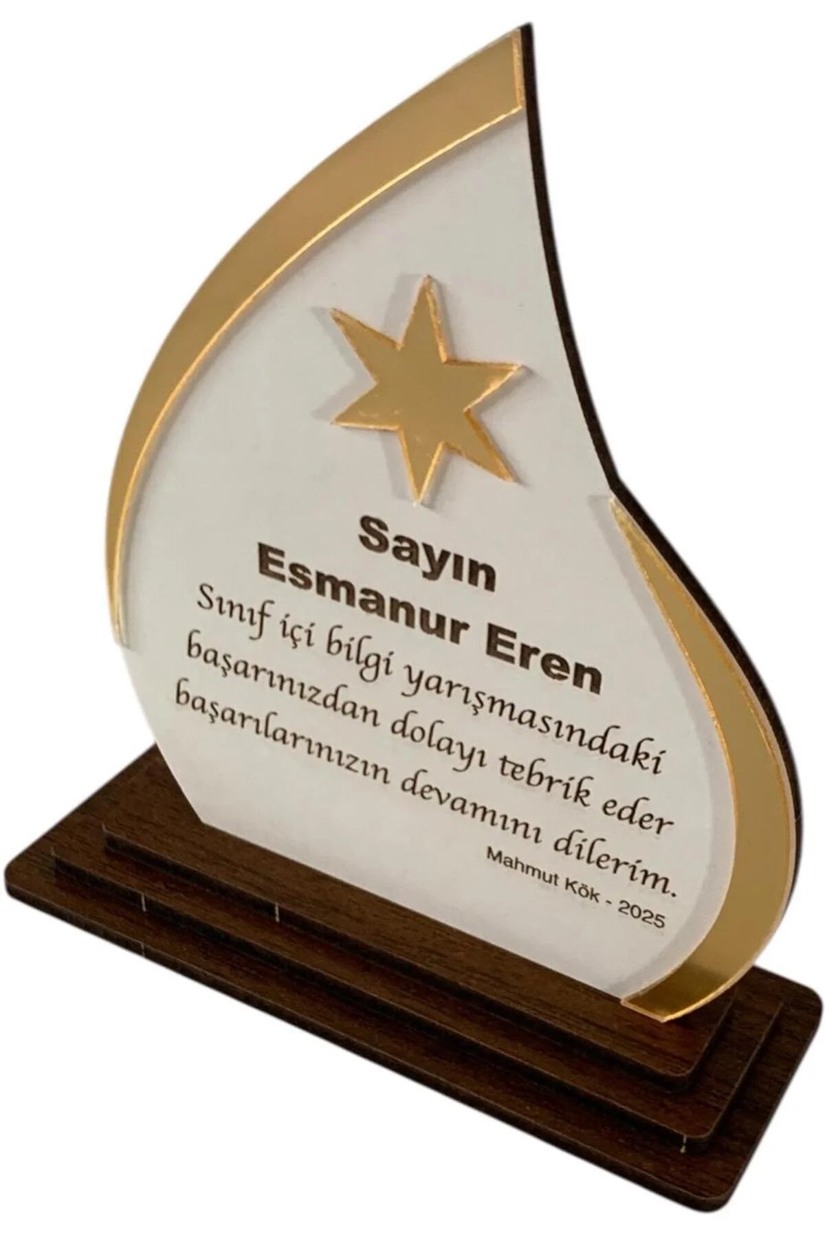 Başarı Plaketi Öğretmenler Günü Hediyesi Anneler Günü Babalar Günü Hediyesi İşyeri Başarı Plaketi - Görsel 3