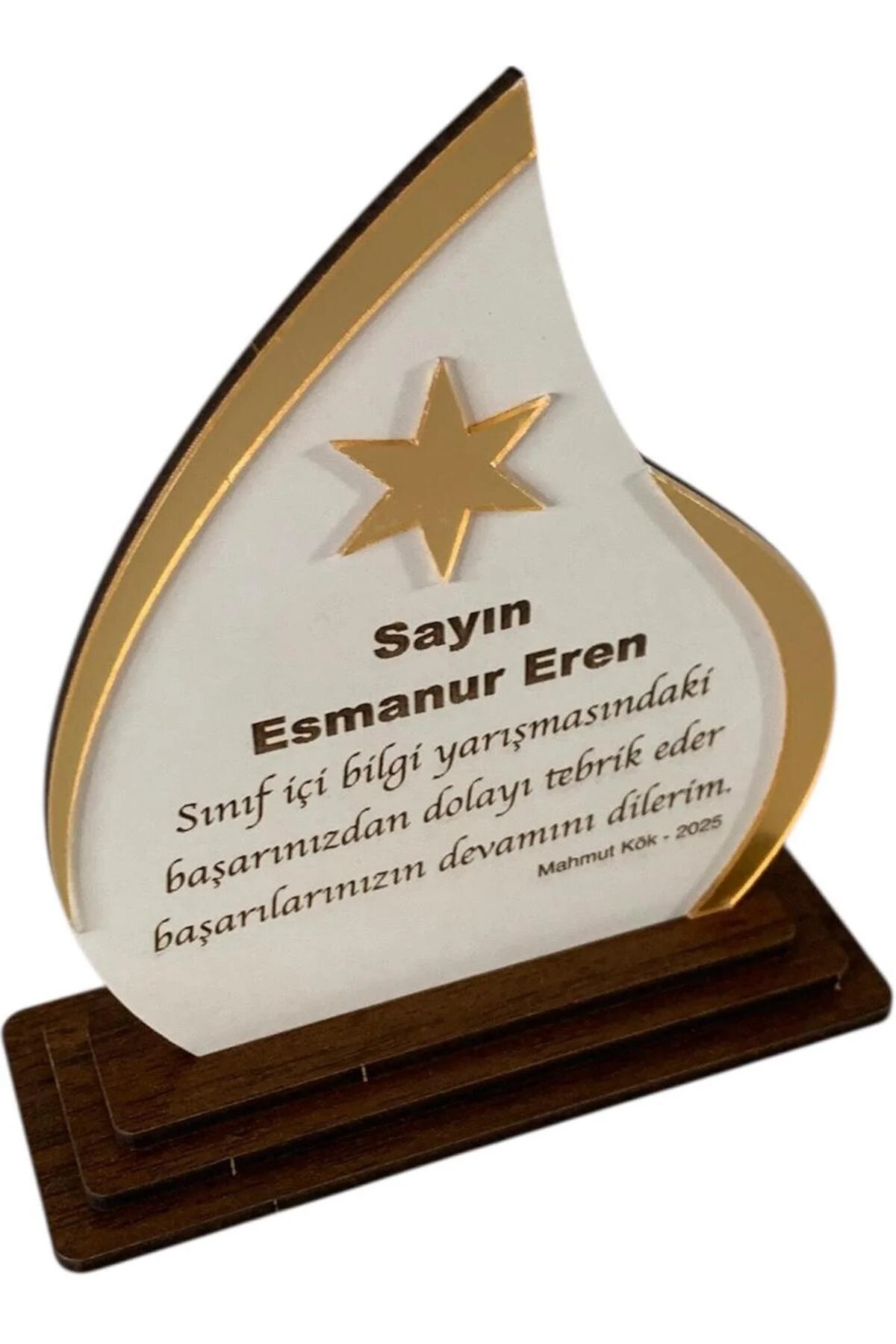 Başarı Plaketi Öğretmenler Günü Hediyesi Anneler Günü Babalar Günü Hediyesi İşyeri Başarı Plaketi - Görsel 4