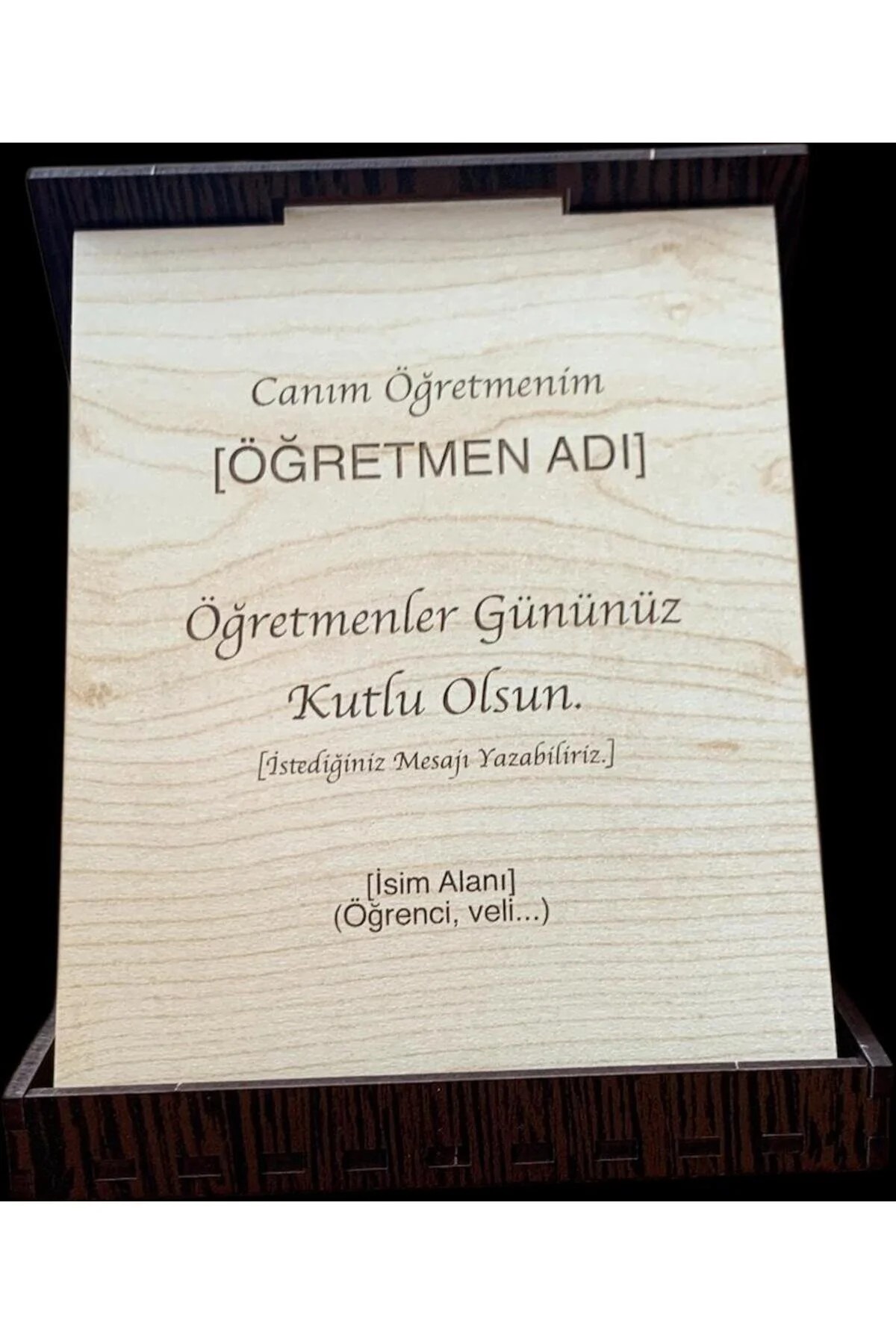 Kişiye Özel Ahşap Öğretmenler Günü Plaketi - Görsel 3