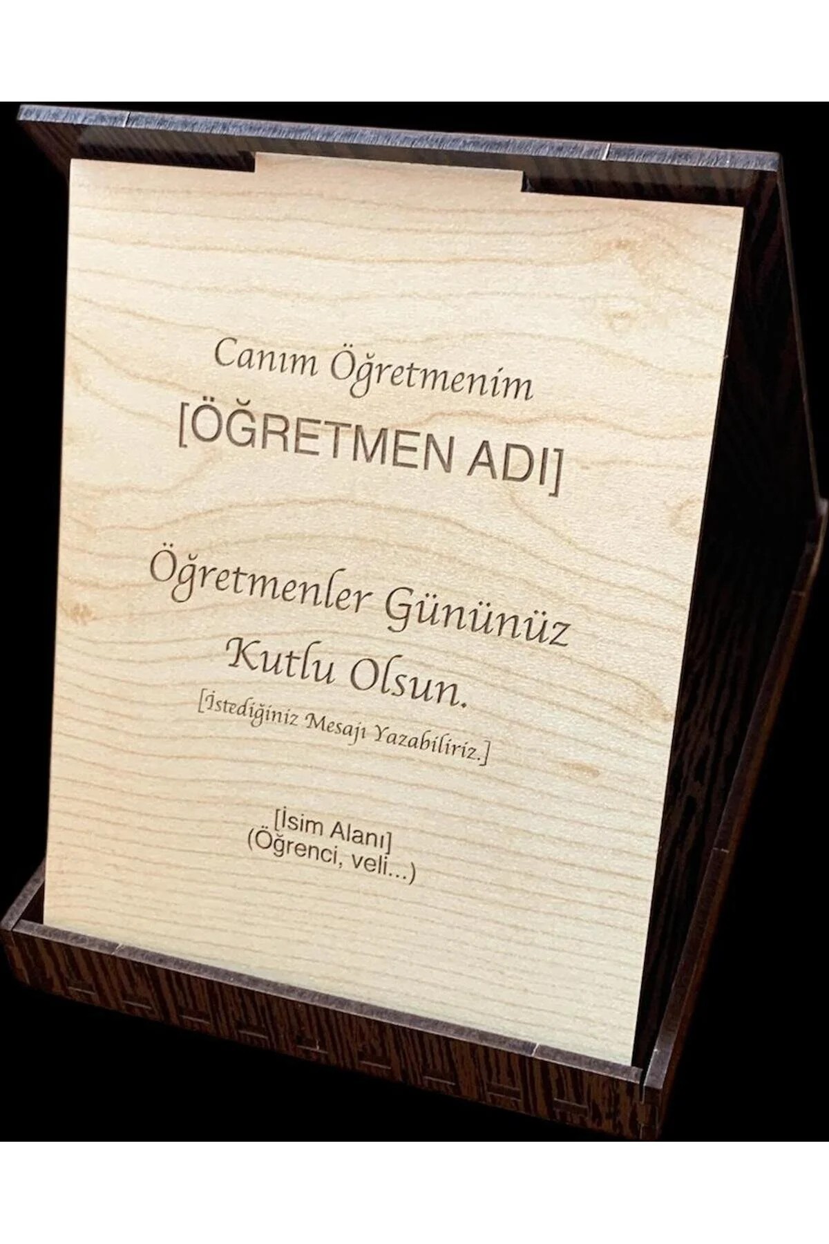 Kişiye Özel Ahşap Öğretmenler Günü Plaketi - Görsel 4