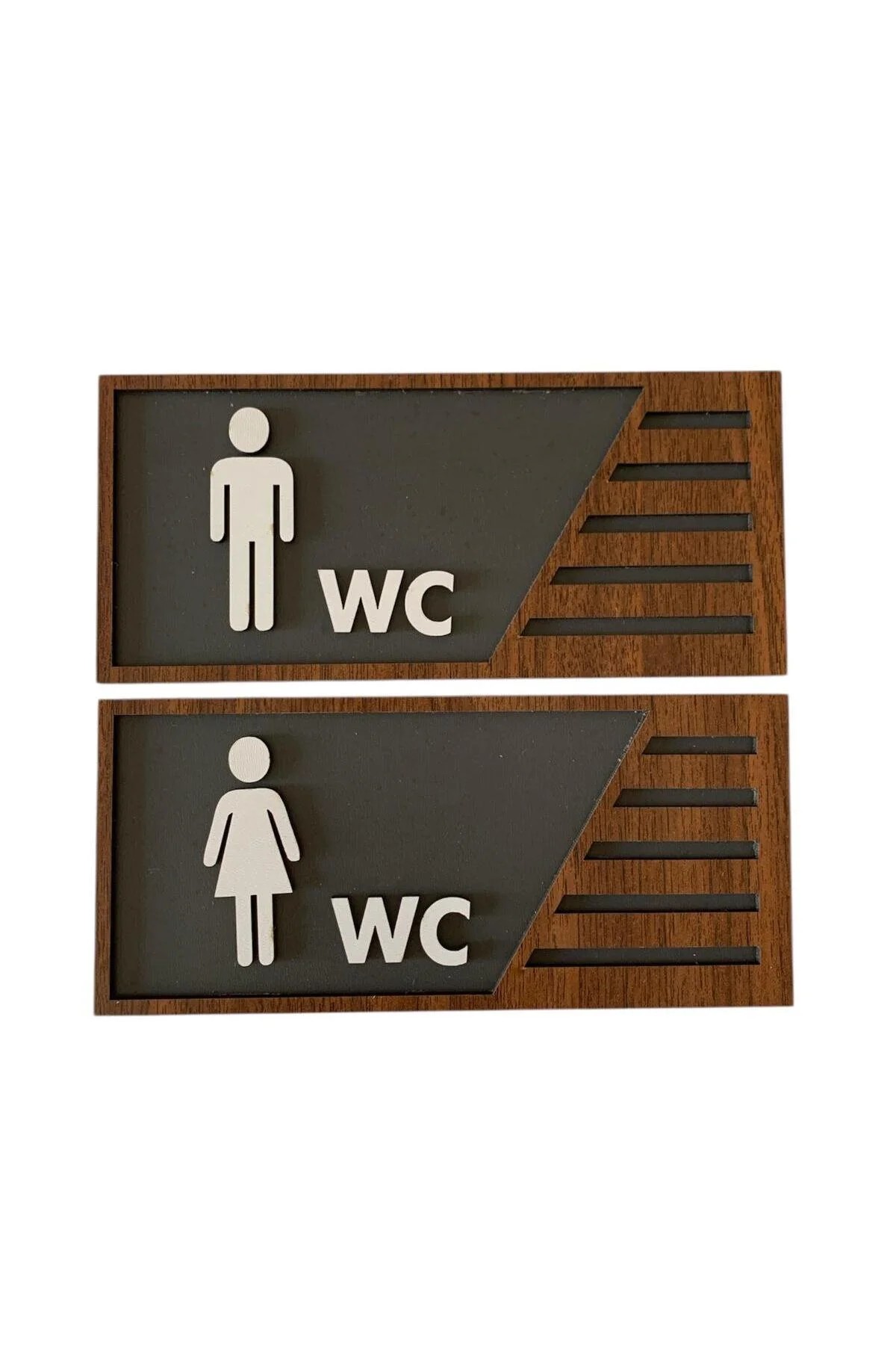 İnsan Figürlü Ahşap WC (Otel, Lokanta vb. Lavaboları İçin WC Yazısı)