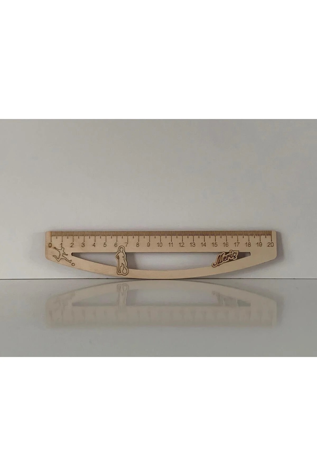 Kişiye Özel Isim Yazılabilen Ahşap Cetvel 20cm (İKİ ADET)