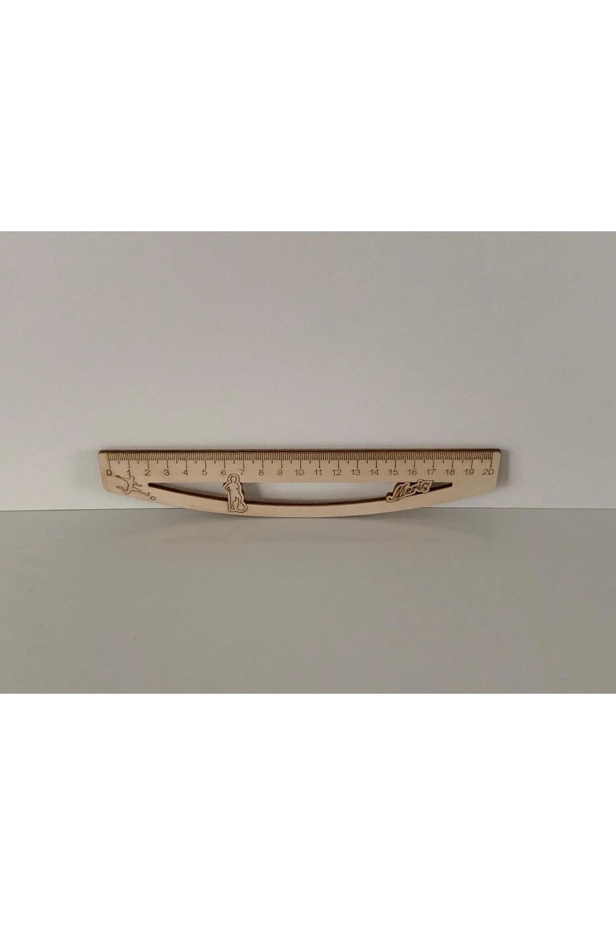 Kişiye Özel Isim Yazılabilen Ahşap Cetvel 20cm (İKİ ADET) - Görsel 3