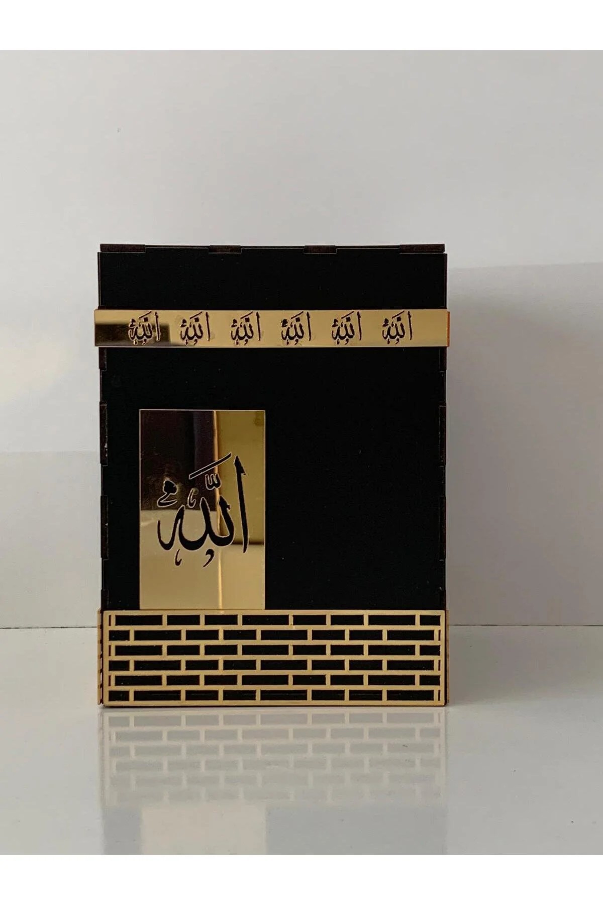 Aynalı Pleksi Motifli Ahşap Kabe